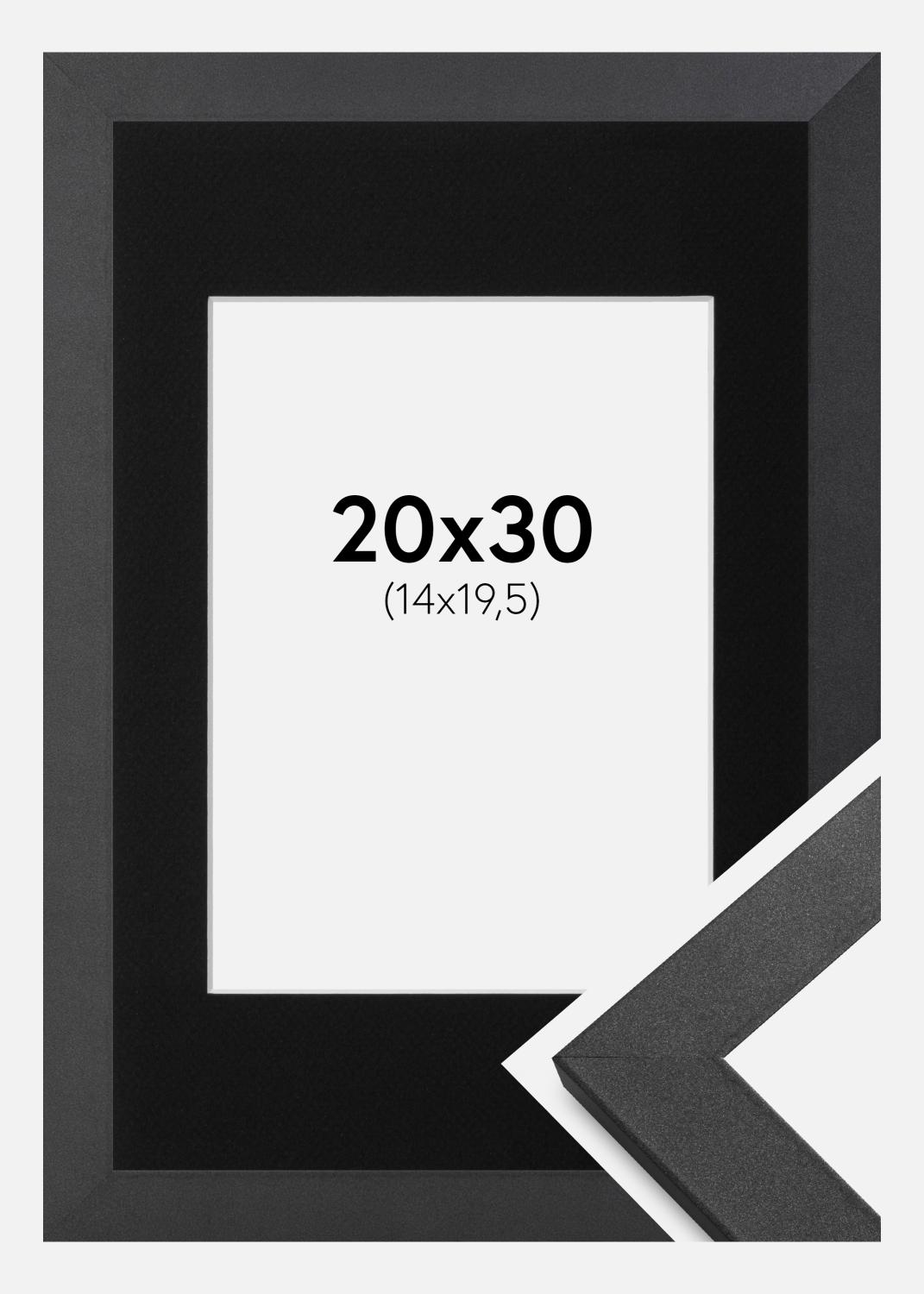 Product Image for Cadre Graphite Wood 20x30 cm - Passe-partout Noir 15x21 cm (A5)