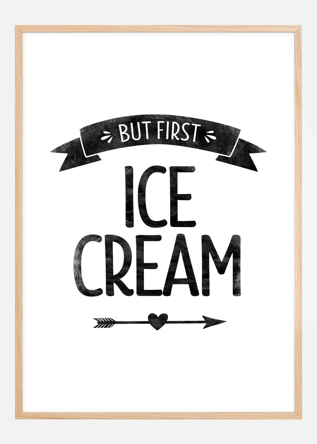 Product Image for But first ice cream Retro Poster (21x29,7 cm (A4))
