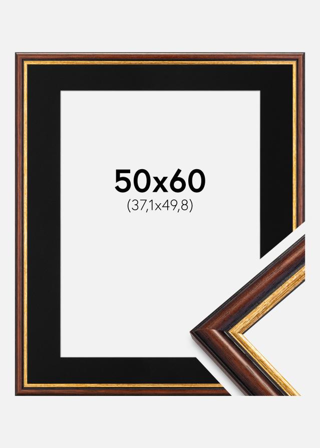 Cadre Siljan Brun 50x60 cm - Passe-partout Noir 15x20 pouces