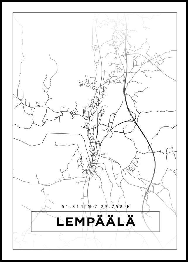 Map - Lempäälä - White