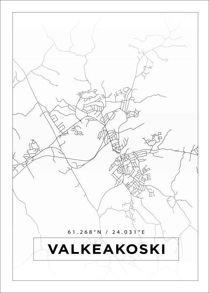 Map - Valkeakoski - White