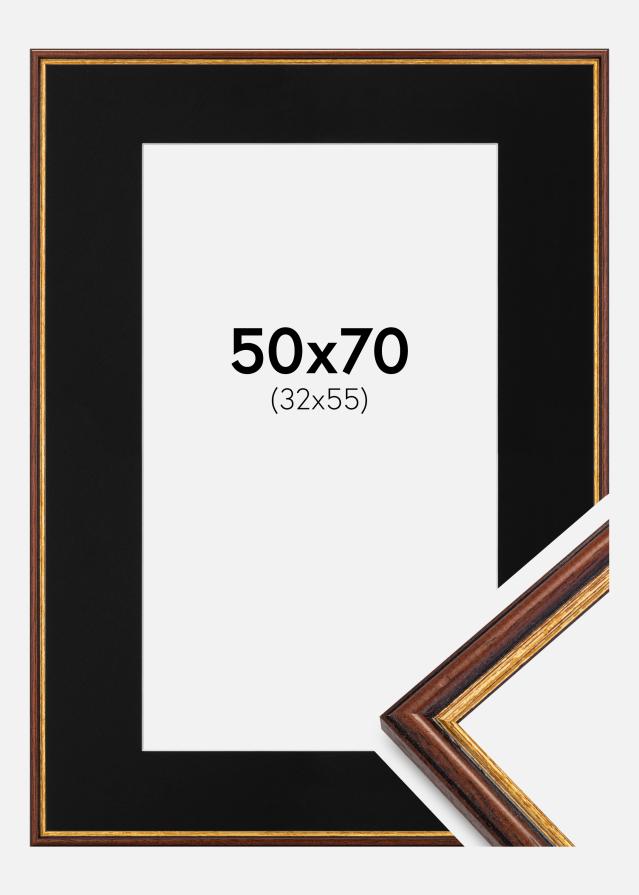 Cadre Horndal Marron 50x70 cm - Passe-partout Noir 33x56 cm