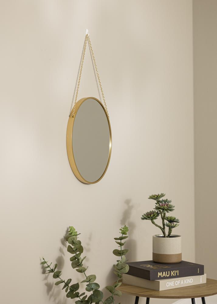 Miroir rond Modern Deep Or 41 cm Ø