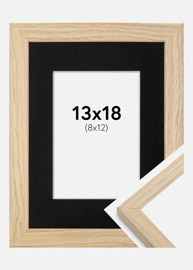 Cadre Grimsåker Chêne 13x18 cm - Passe-partout Noir 9x13 cm