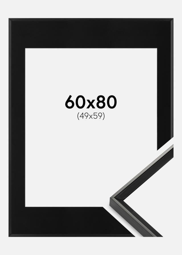 Cadre Desire Noir 60x80 cm - Passe-partout Noir 50x60 cm