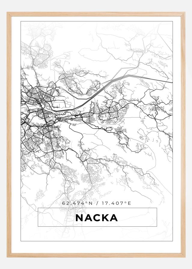 Map - Nacka - White