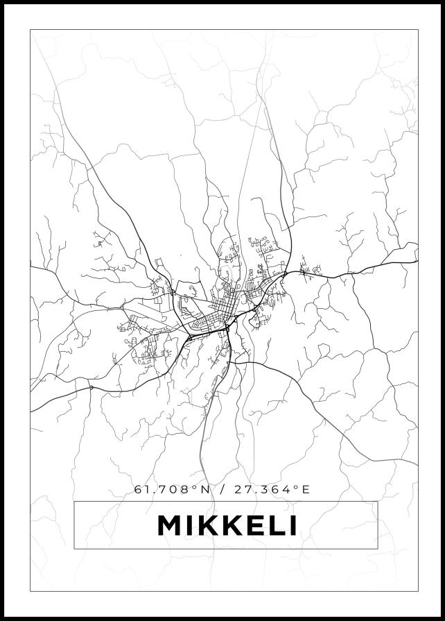 Map - Mikkeli - White