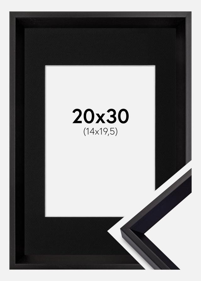 Cadre Globe Noir 20x30 cm - Passe-partout Noir 15x21 cm