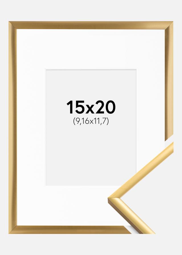 Cadre New Lifestyle Shiny Gold 15x20 cm - Passe-partout Blanc 4x5 pouces