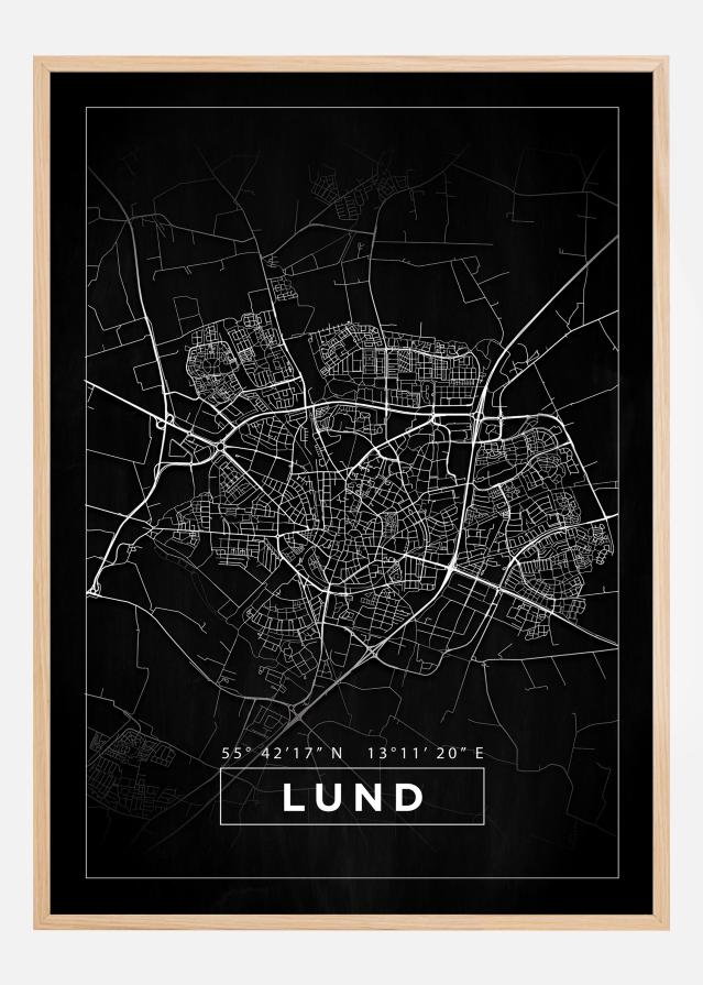 Map - Lund - Black