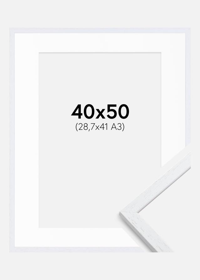 Cadre Edsbyn Warm White 40x50 cm - Passe-partout Blanc 29,7x42 cm (A3)
