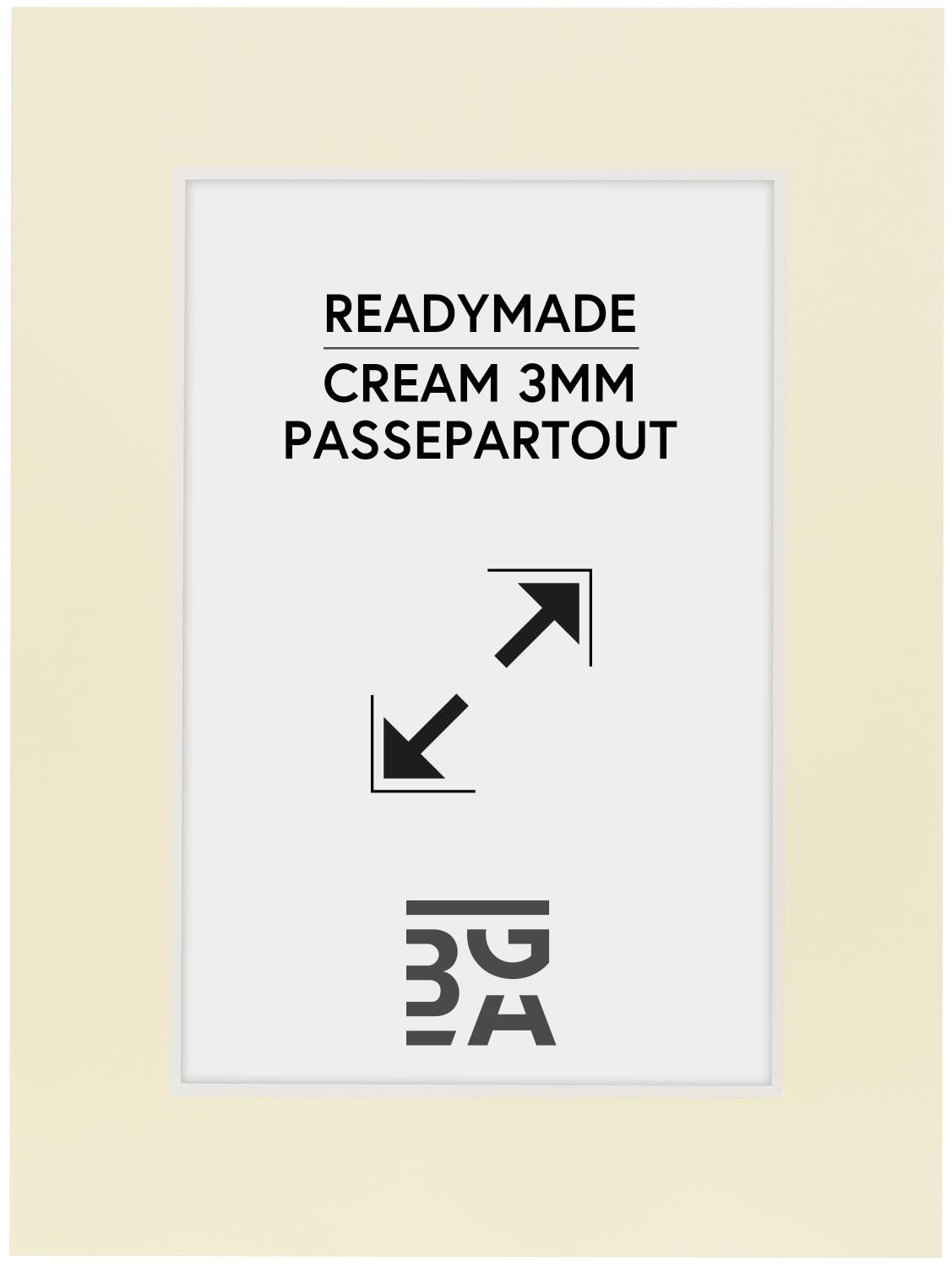 Product Image for Passe-partout Creme 3 mm (noyau blanc) 40x40 cm (29x29)