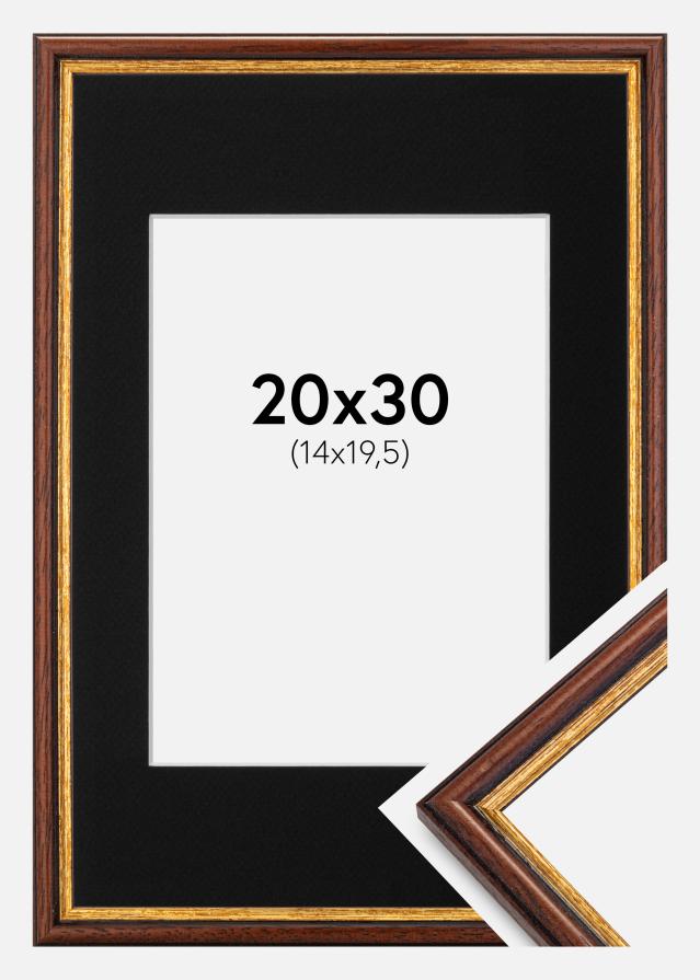 Cadre Horndal Marron 20x30 cm - Passe-partout Noir 15x21 cm (A5)