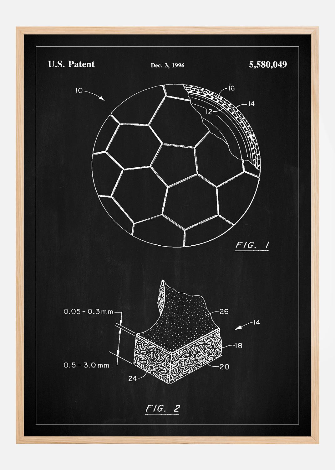 Product Image for Patent Print - Football - Black Poster (21x29,7 cm (A4))