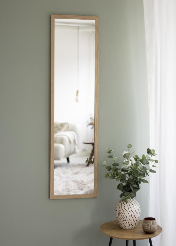 Miroir Overdoor en chêne massif 34x126 cm