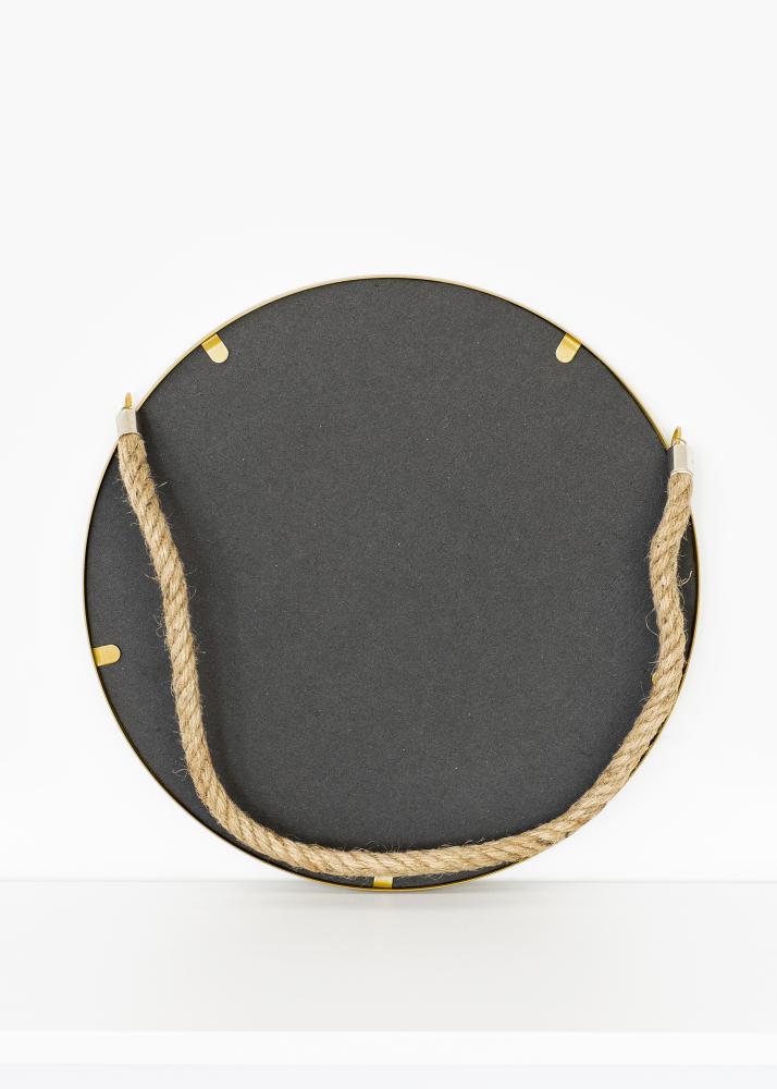 KAILA Miroir rond Rope - Or diamètre 30 cm