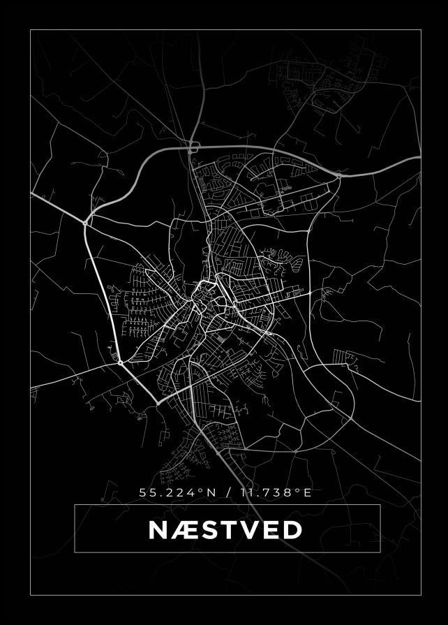 Map - Næstved - Black