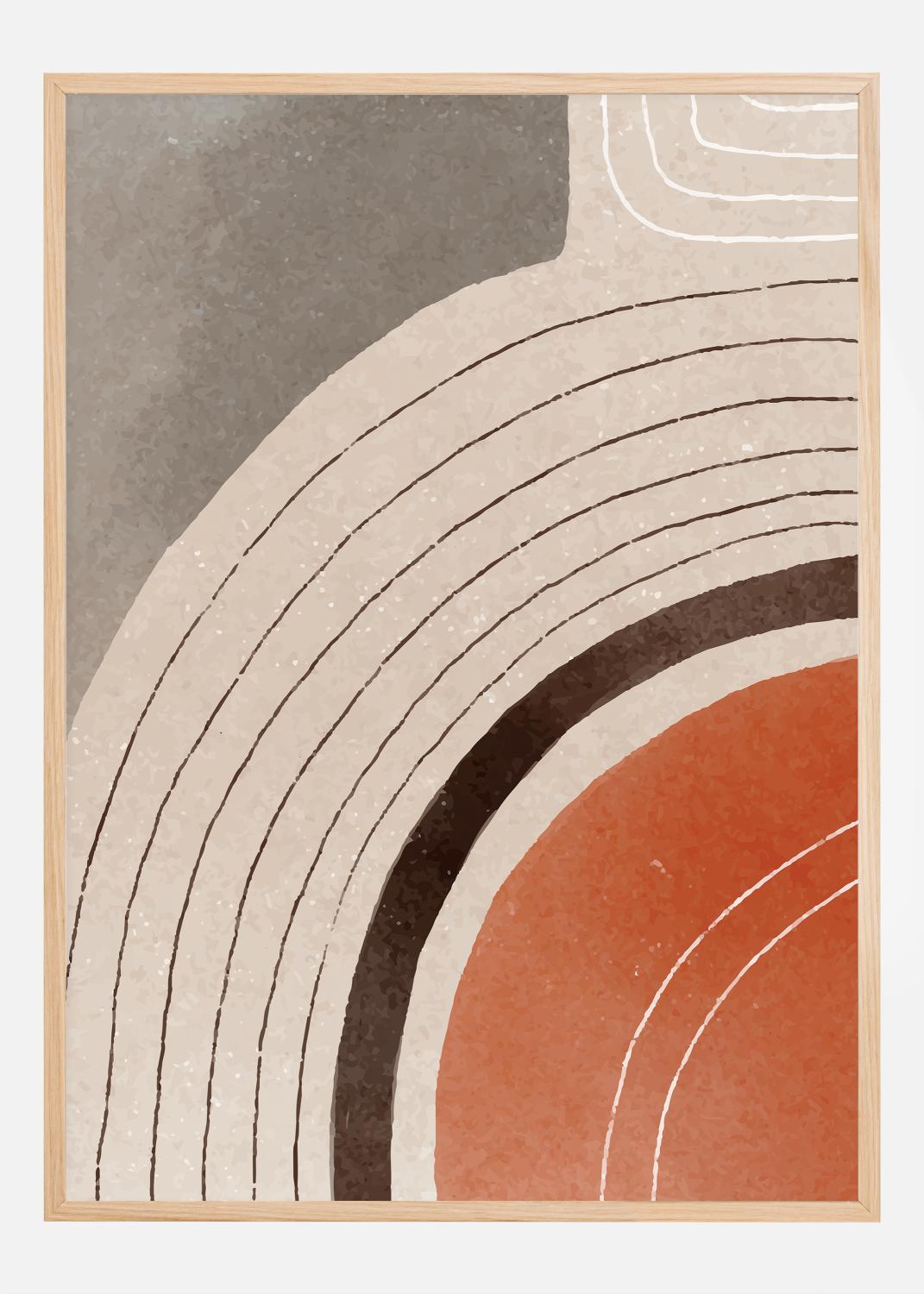 Product Image for Orange Minimal Shapes II Poster (21x29.7 cm (A4))