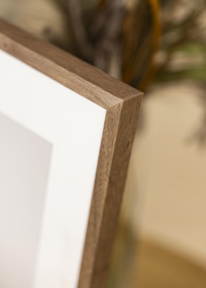 Cadre Soul Walnut Veneer 40x50 cm - Passe-partout Blanc 28x35 cm