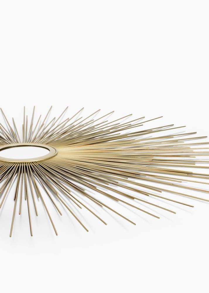 KAILA Miroir rond Sunrays - Or diamètre 80 cm