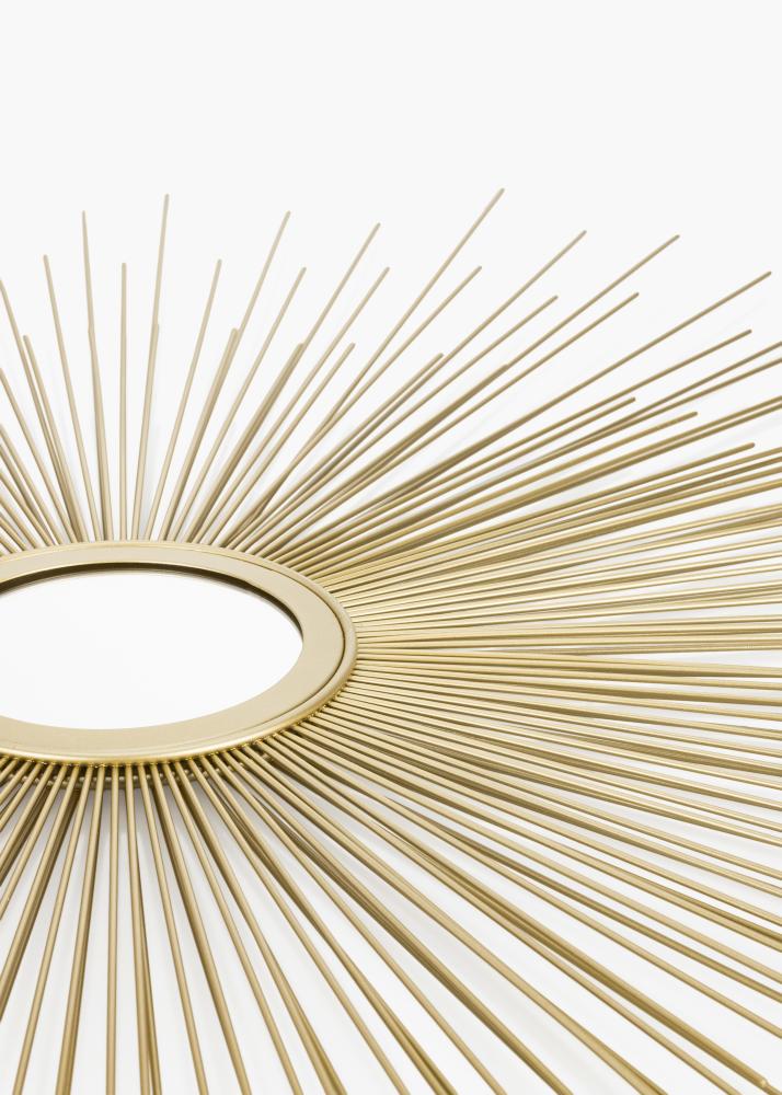 KAILA Miroir rond Sunrays - Or diamètre 80 cm