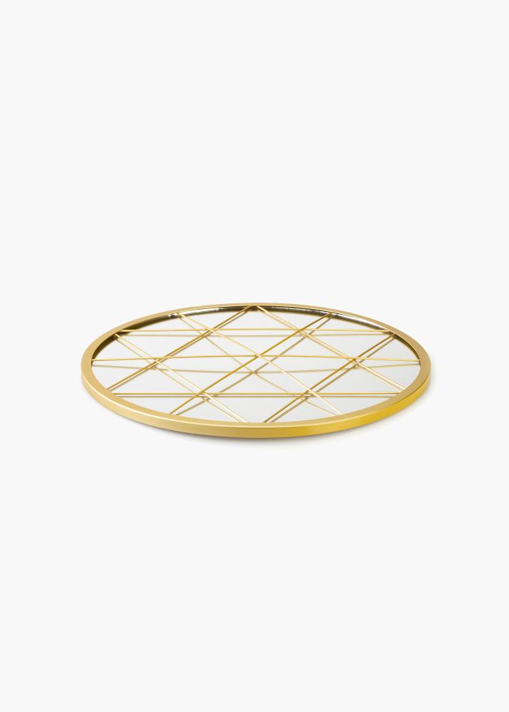KAILA Miroir rond Triangles - Or diamètre 55 cm