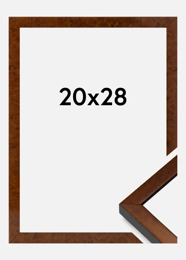 Cadre Ares Verre acrylique Burr Walnut 20x28 cm