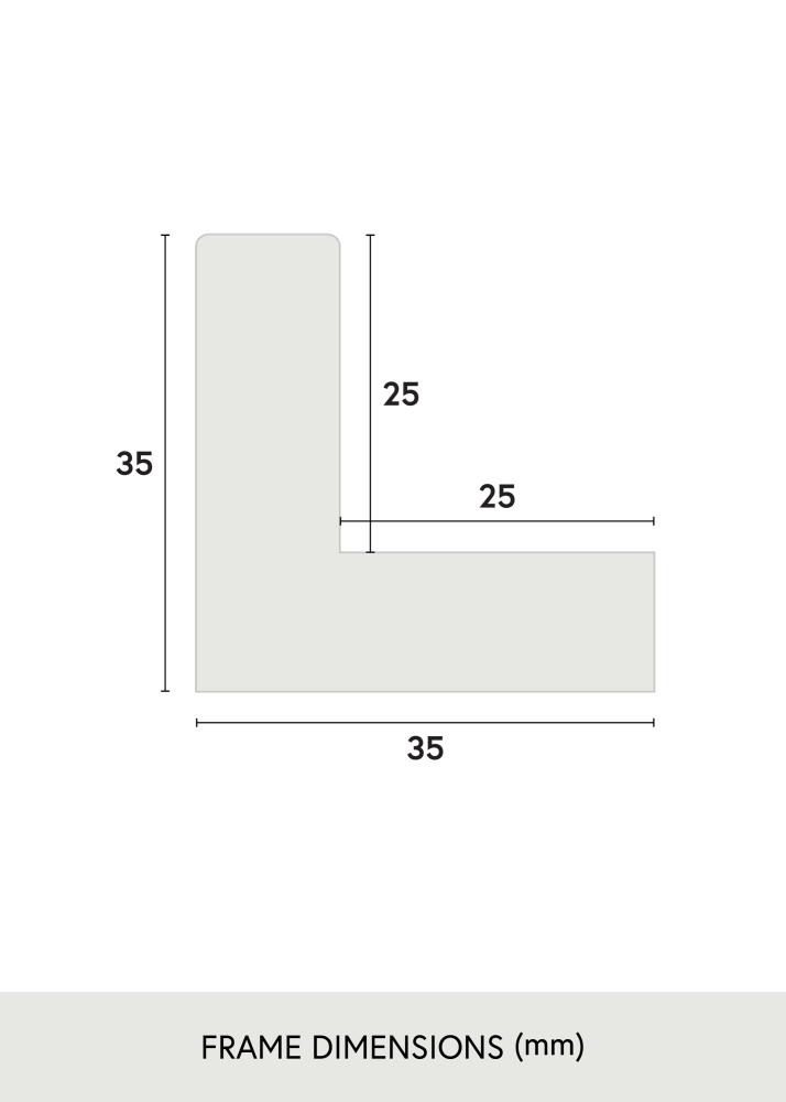 Cadre Sussex Verre Acrylique Noir/Or 30x30 cm