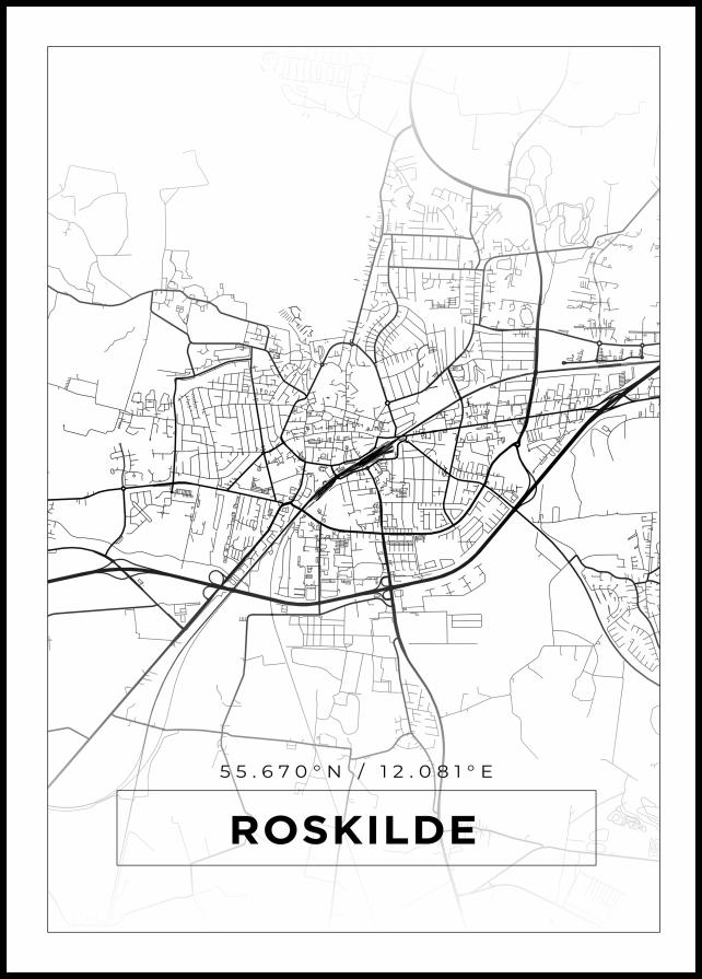 Map - Roskilde - White