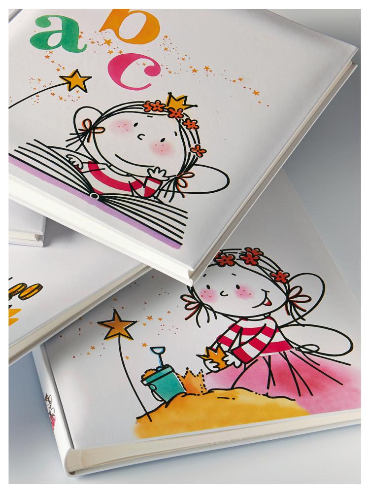 Album enfant Fée Maternelle - 28x30,5 cm (50 pages blanches / 25 feuilles)
