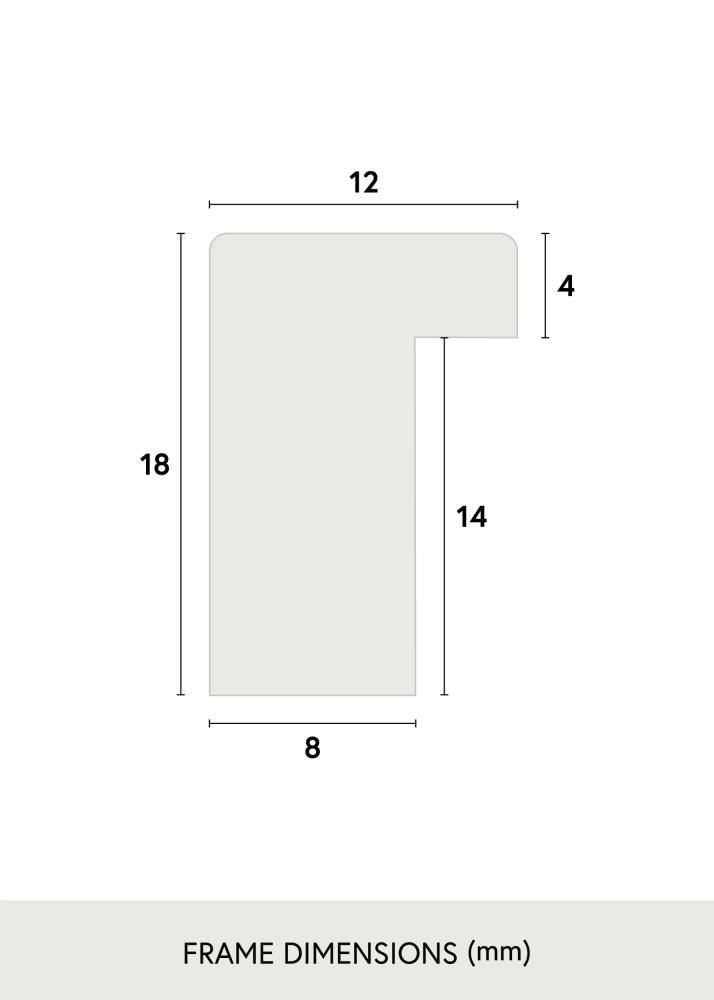 Cadre Oslo Blanc 50x70 cm - Passe-partout Blanc 16x24 pouces