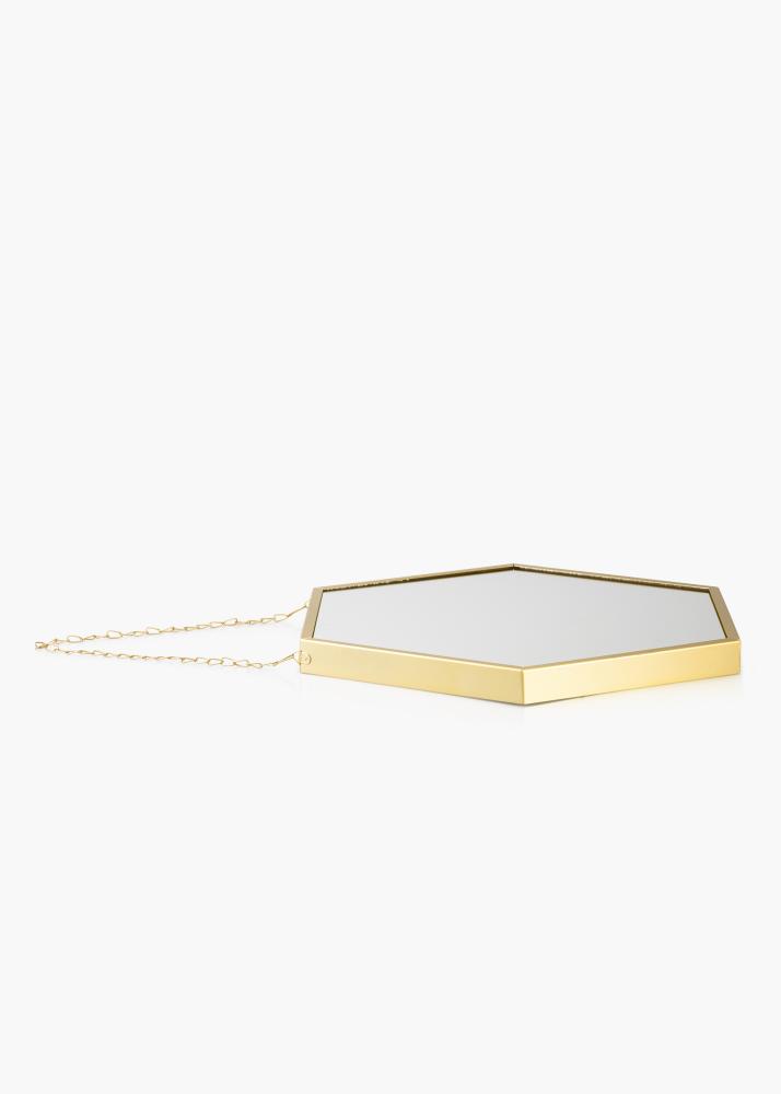 KAILA Miroir Hex Chain - Or 39x45 cm