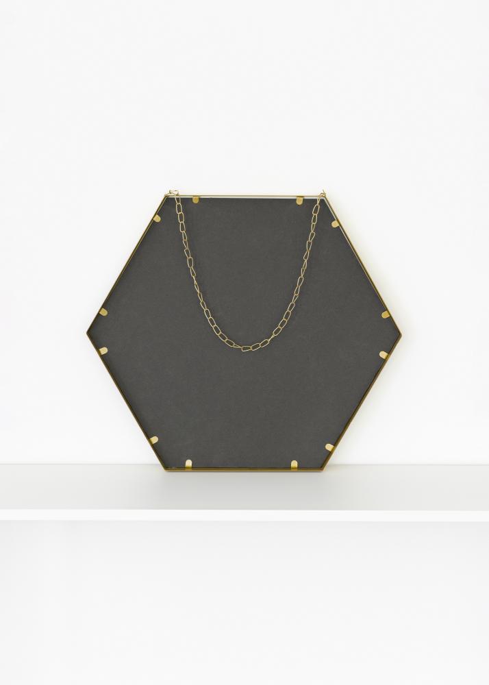 KAILA Miroir Hex Chain - Or 39x45 cm