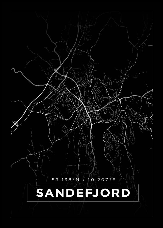 Map - Sandefjord - Black