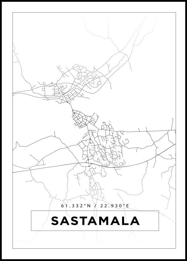 Map - Sastamala - White