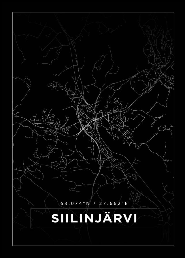 Map - Siilinjärvi - Black