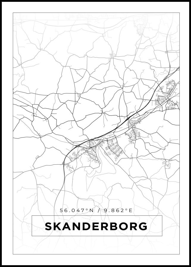 Map - Skanderborg - White