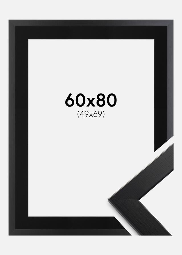 Cadre Trendline Noir 60x80 cm - Passe-partout Noir 50x70 cm