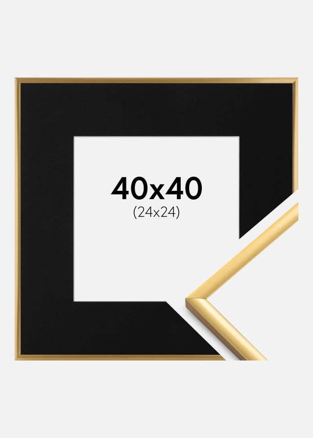 Cadre New Lifestyle Shiny Gold 40x40 cm - Passe-partout Noir 25x25 cm