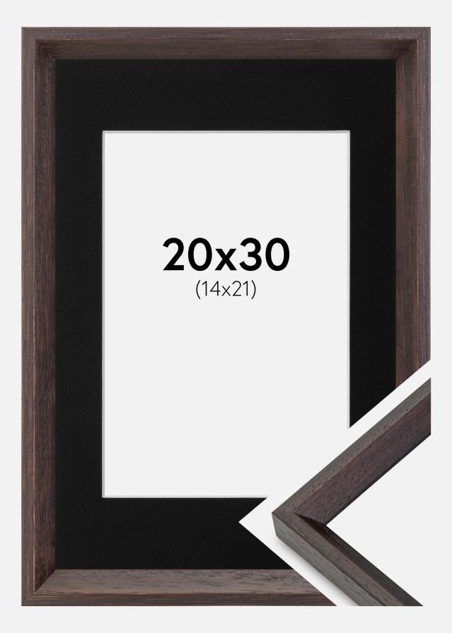 Cadre Globe Expresso 20x30 cm - Passe-partout Noir 15x22 cm
