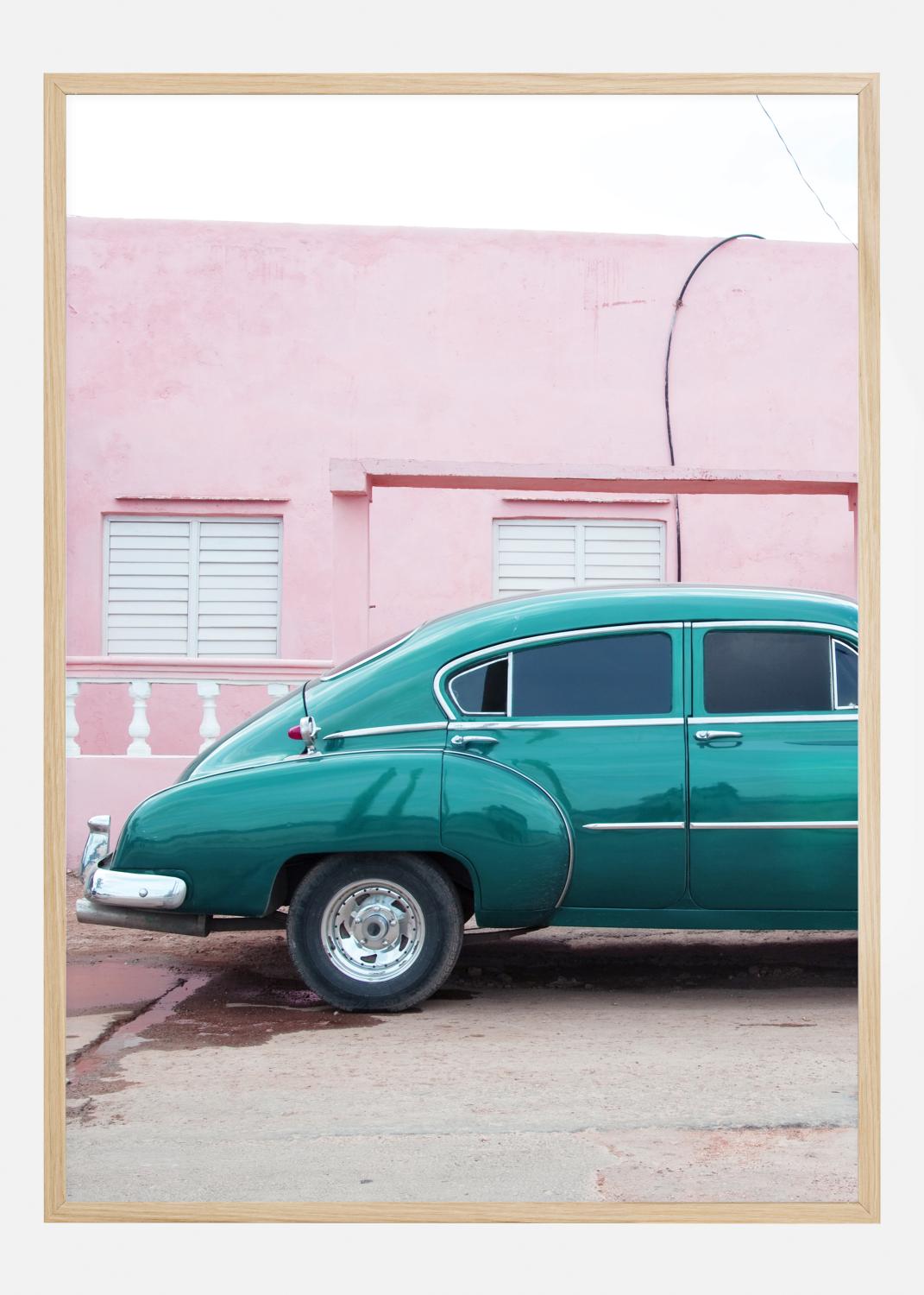 Product Image for Blue Car At Pink Wall Poster (70x100 cm)