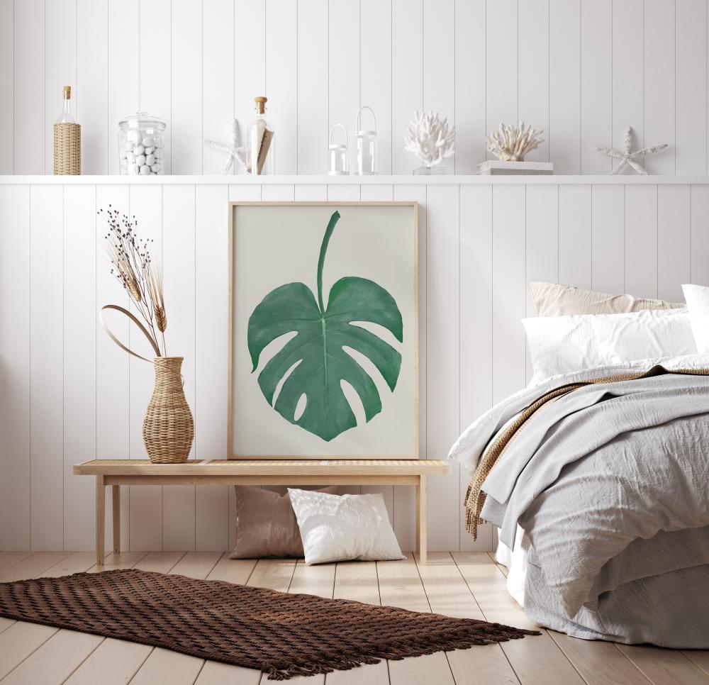 Monstera Aqua Poster