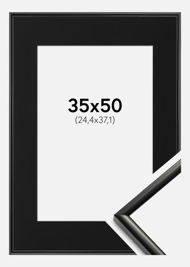 Cadre New Lifestyle Noir 35x50 cm - Passe-partout Noir 10x15 pouces