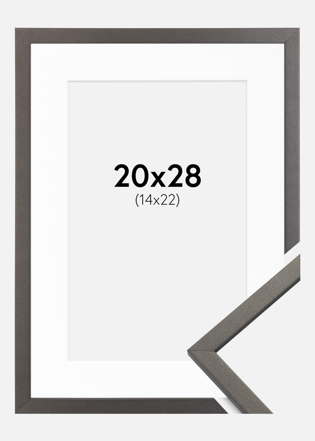 Product Image for Cadre Edsbyn Graphite 20x28 cm - Passe-partout Blanc 15x23 cm
