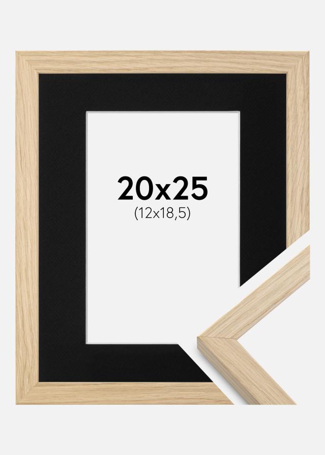 Cadre Grimsåker Chêne 20x25 cm - Passe-partout Noir 13x19,5 cm
