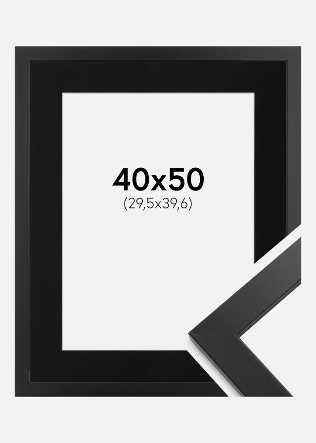 Cadre Black Wood 40x50 cm - Passe-partout Noir 12x16 pouces