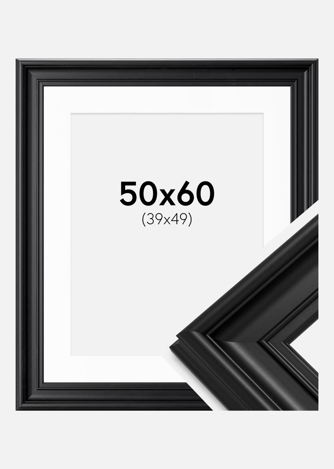 Product Image for Cadre Mora Premium Noir 50x60 cm - Passe-partout Blanc 40x50 cm