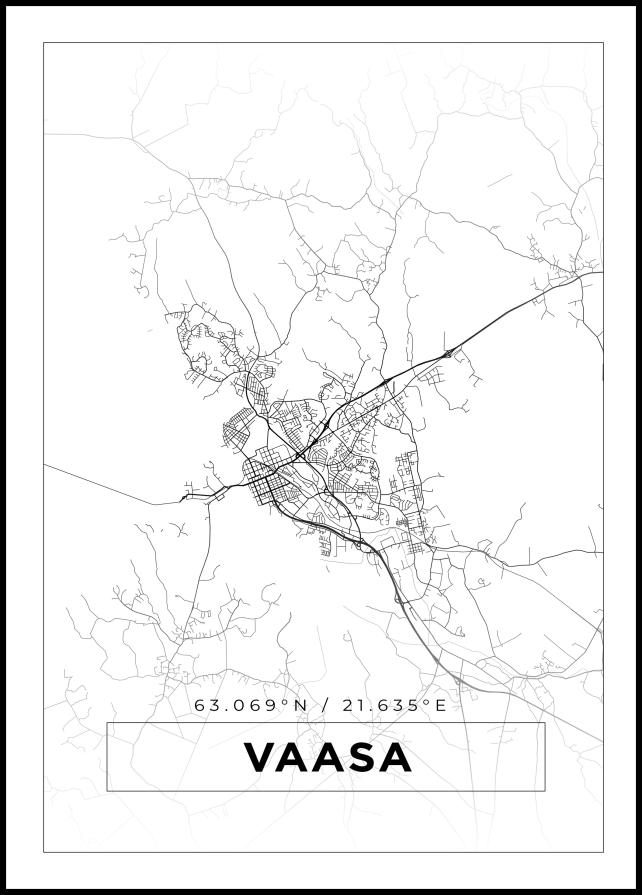 Map - Vaasa - White