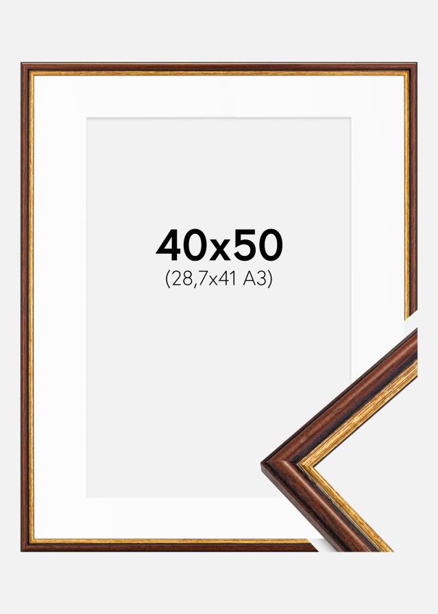 Cadre Horndal Marron 40x50 cm - Passe-partout Blanc 29,7x42 cm