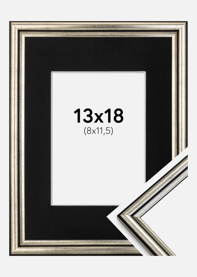 Cadre Horndal Argent 13x18 cm - Passe-partout Noir 9x12 cm
